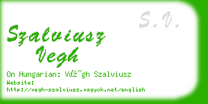 szalviusz vegh business card
